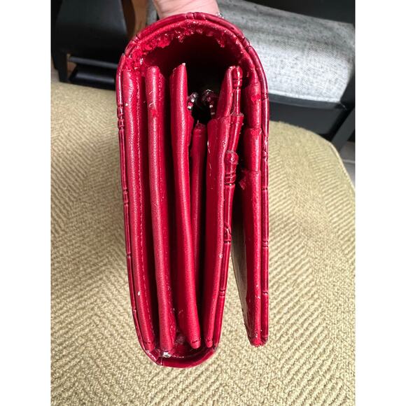 FOLLI FOLLIE red, REHAB crocodile-embossed wallet - Picture 6 of 14